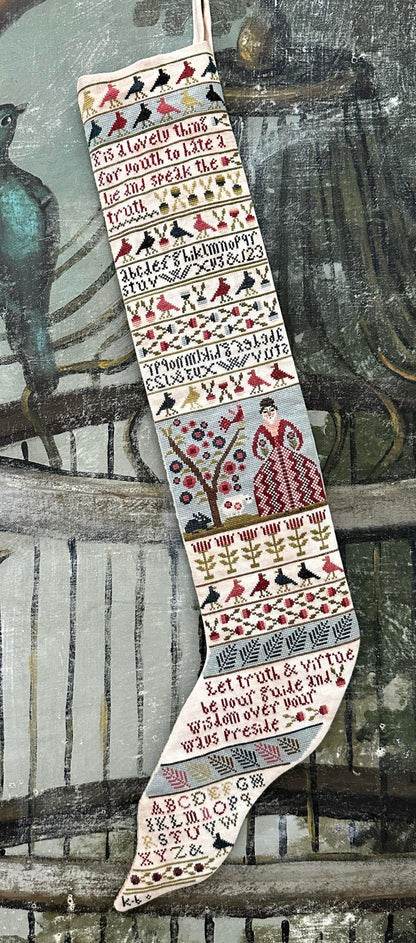 Truth & Virtue Stocking Sampler ~ Kathy Barrick ~ Cross Stitch Pattern ~ Needlework Marketplace 2026
