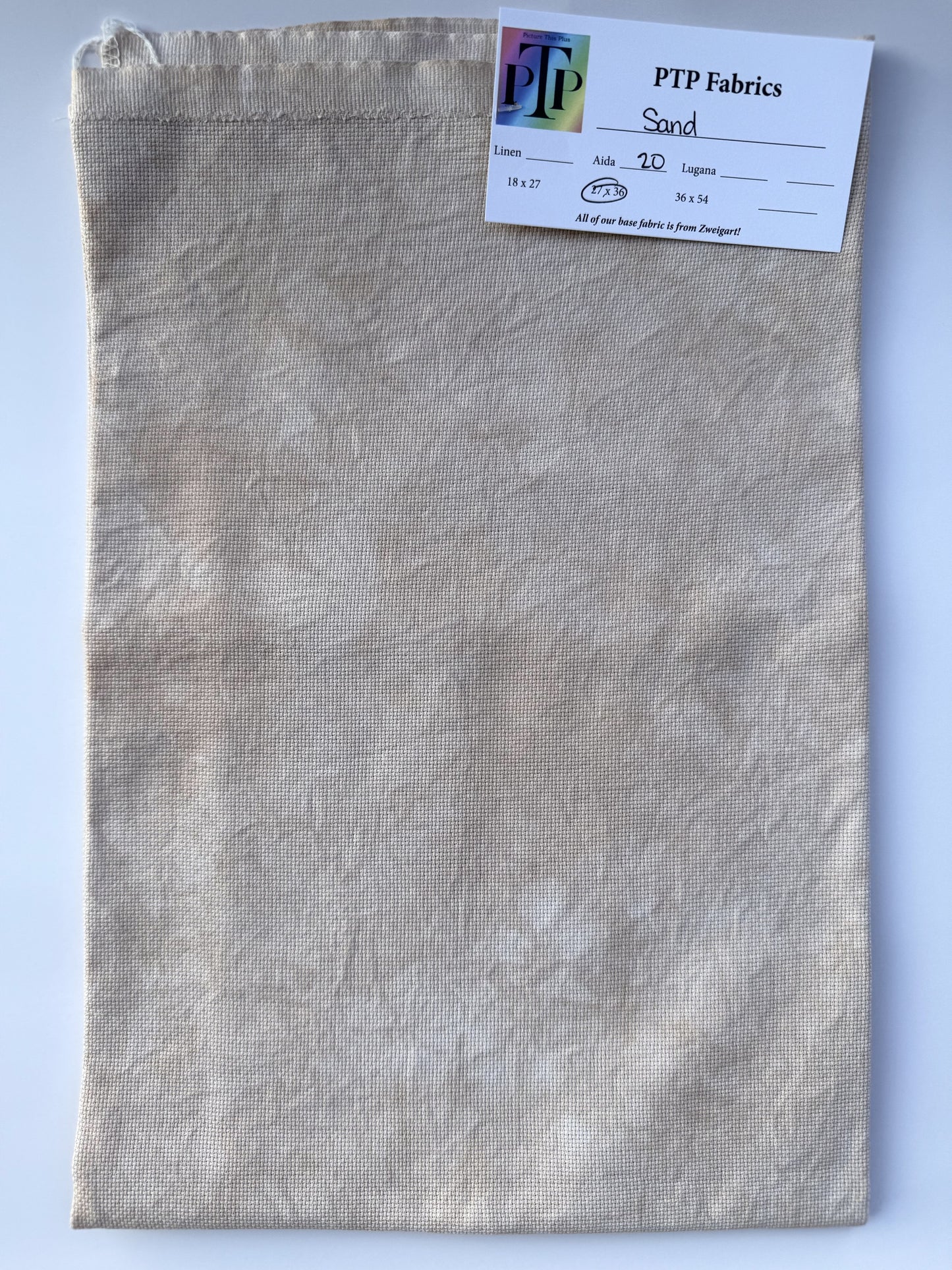 Picture This Plus ~ 20 ct Sand Aida Fabric