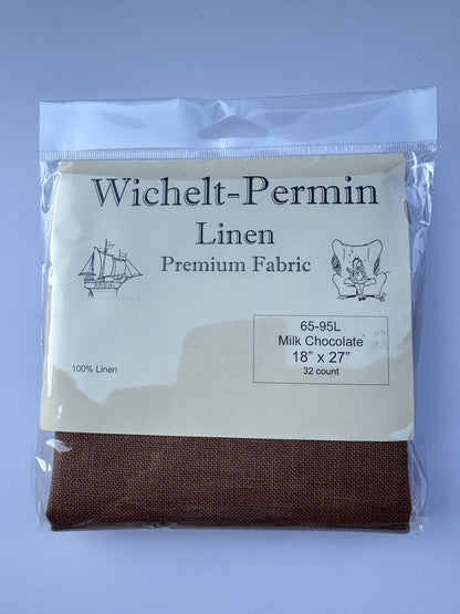 Wichelt Permin Linen ~ 32 ct Milk Chocolate Linen
