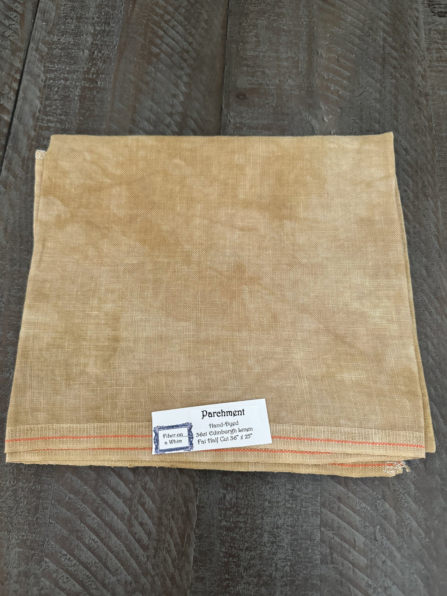 Fiber On A Whim ~ 36 ct Parchment Edinburgh Linen