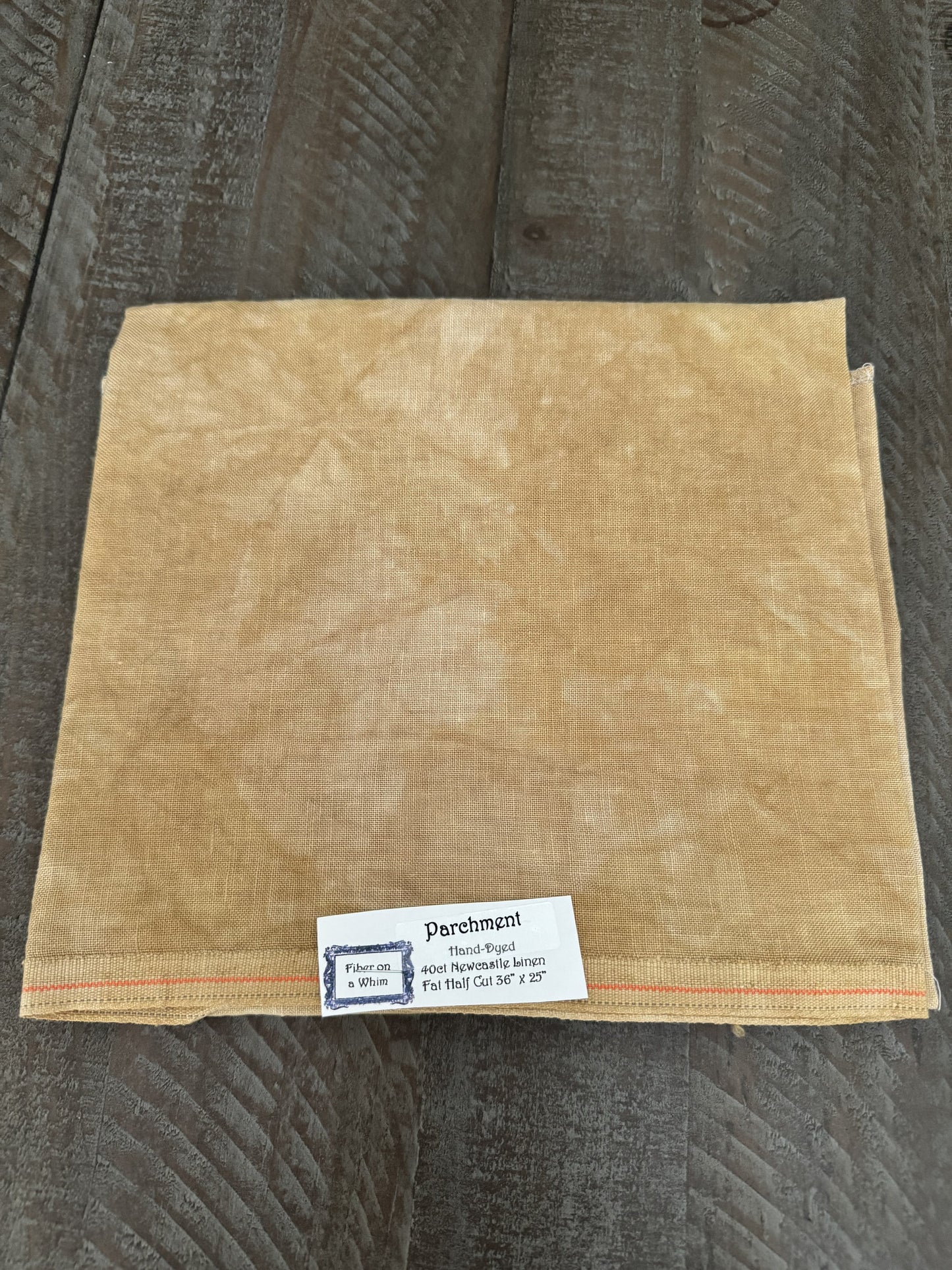 Fiber On A Whim ~ 40 ct Parchment Newcastle Linen