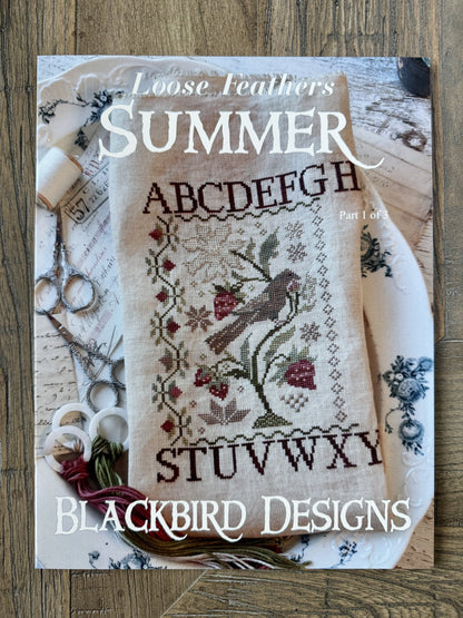 Loose Feathers Summer ~ Blackbird Designs ~ Cross Stitch Pattern