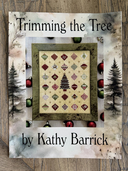 Trimming the Tree ~ Kathy Barrick ~ Cross Stitch Pattern ~ Needlework Marketplace 2026