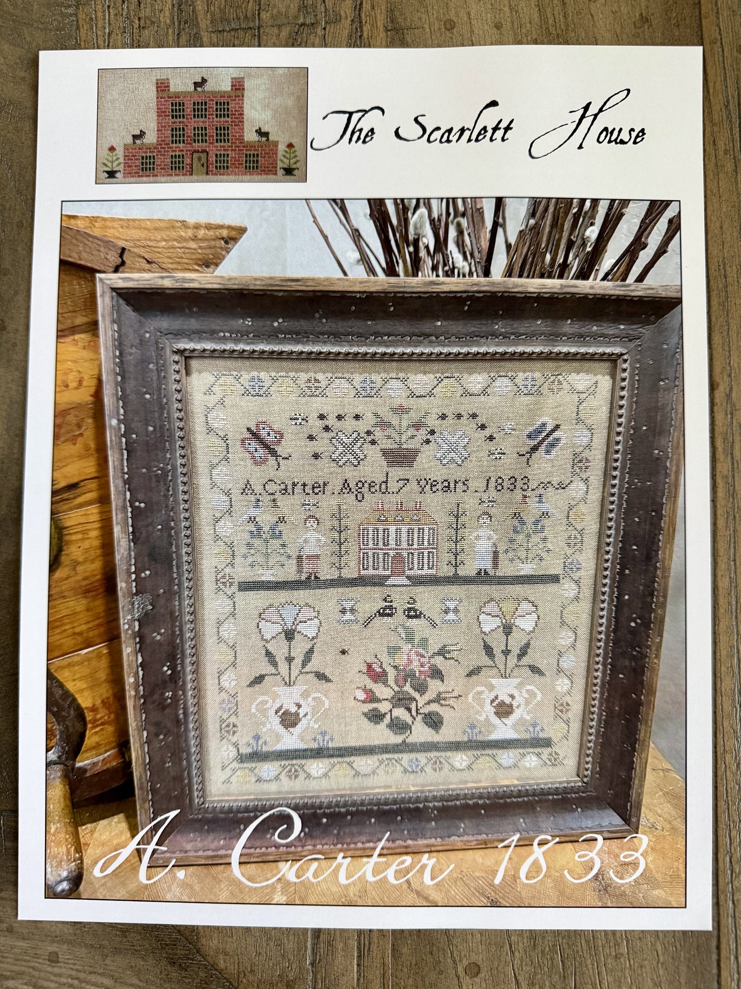 A. Carter 1833 ~ The Scarlett House ~ Cross Stitch Pattern ~ Needlework Marketplace 2026