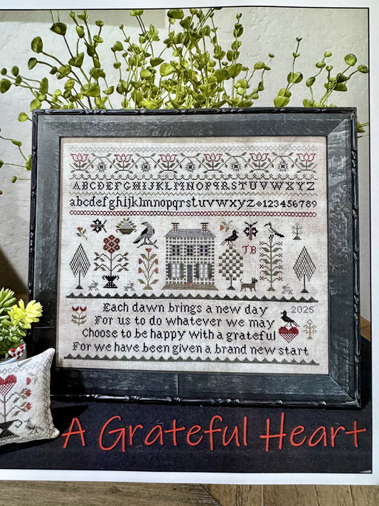 A Grateful Heart ~ The Scarlett House ~ Cross Stitch Pattern ~ Needlework Marketplace 2026
