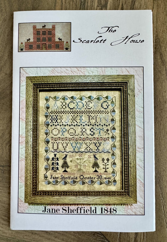 Jane Sheffield 1848 ~ The Scarlett House ~ Cross Stitch Pattern ~ Needlework Marketplace 2026