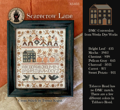 Scarecrow Lane ~ Teresa Kogut ~ Cross Stitch Pattern