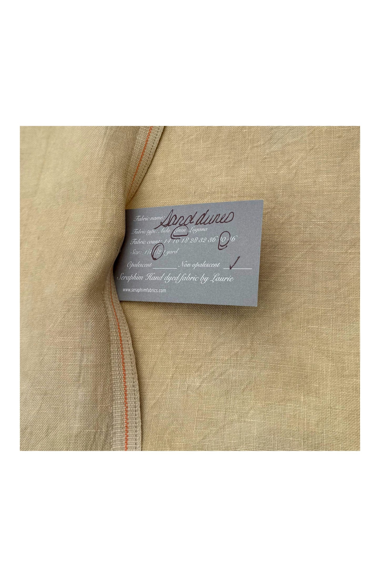 Seraphim Fabrics ~ 40 ct Sand Dunes Newcastle Linen