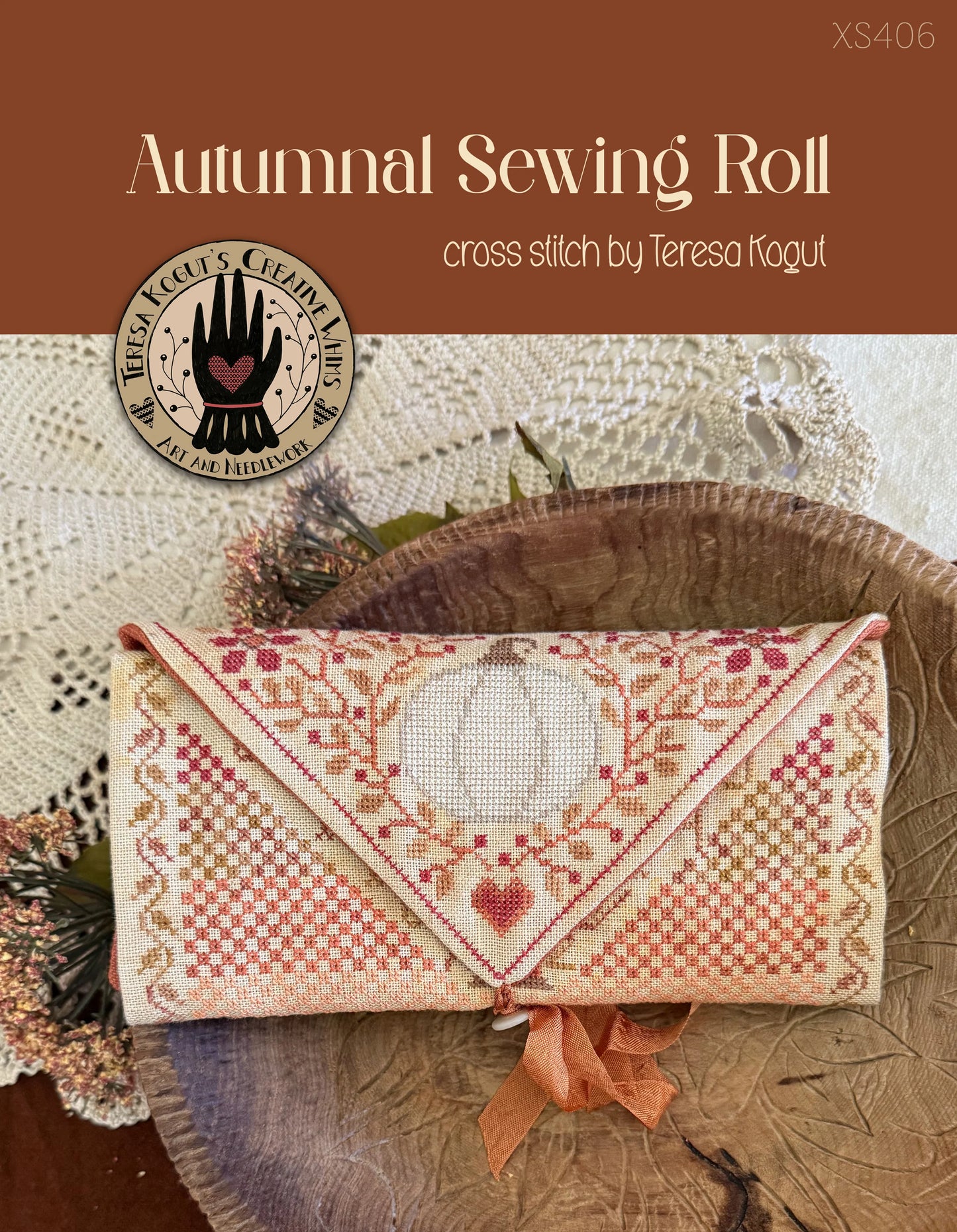 Autumnal Sewing Roll ~ Teresa Kogut ~ Cross Stitch Pattern