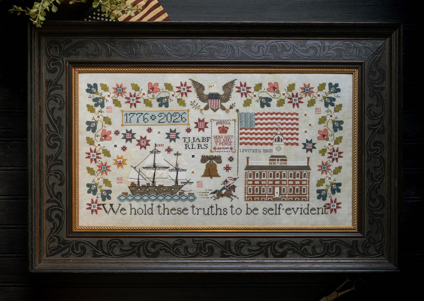 America 250 ~ Plum Street Samplers ~ Cross Stitch Pattern