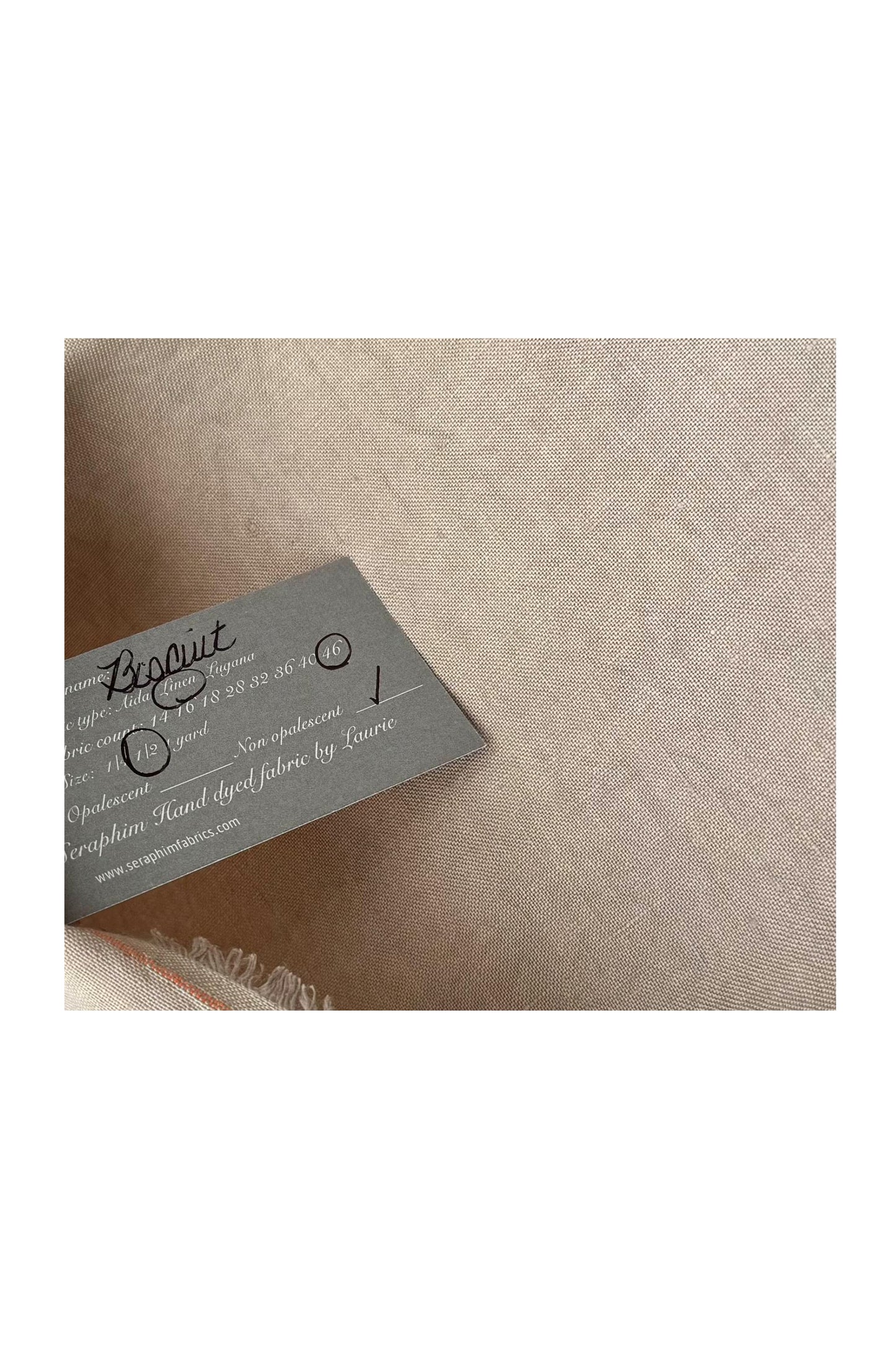 Seraphim Fabrics ~ 46 ct Biscuit Bristol Linen