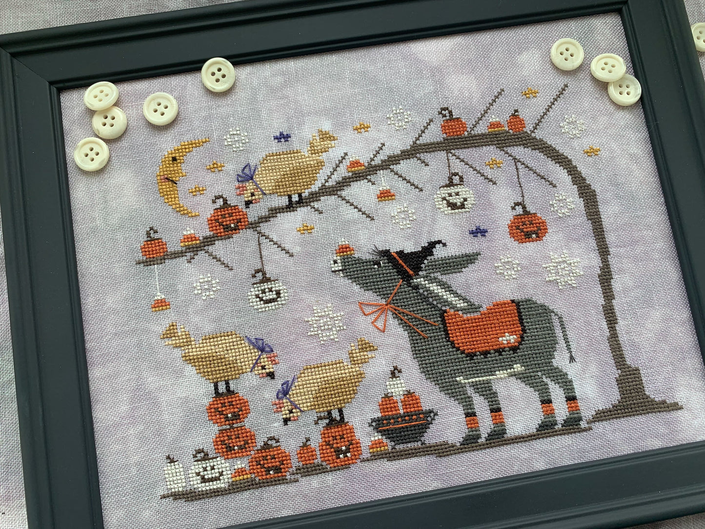 Halloween Chicken & Waffles ~ Stitches by Ethel ~ Cross Stitch Pattern