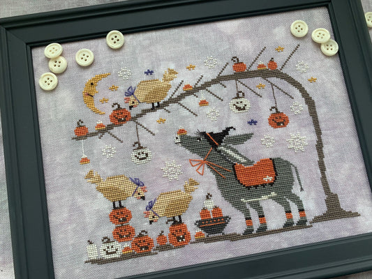 Halloween Chicken & Waffles ~ Stitches by Ethel ~ Cross Stitch Pattern