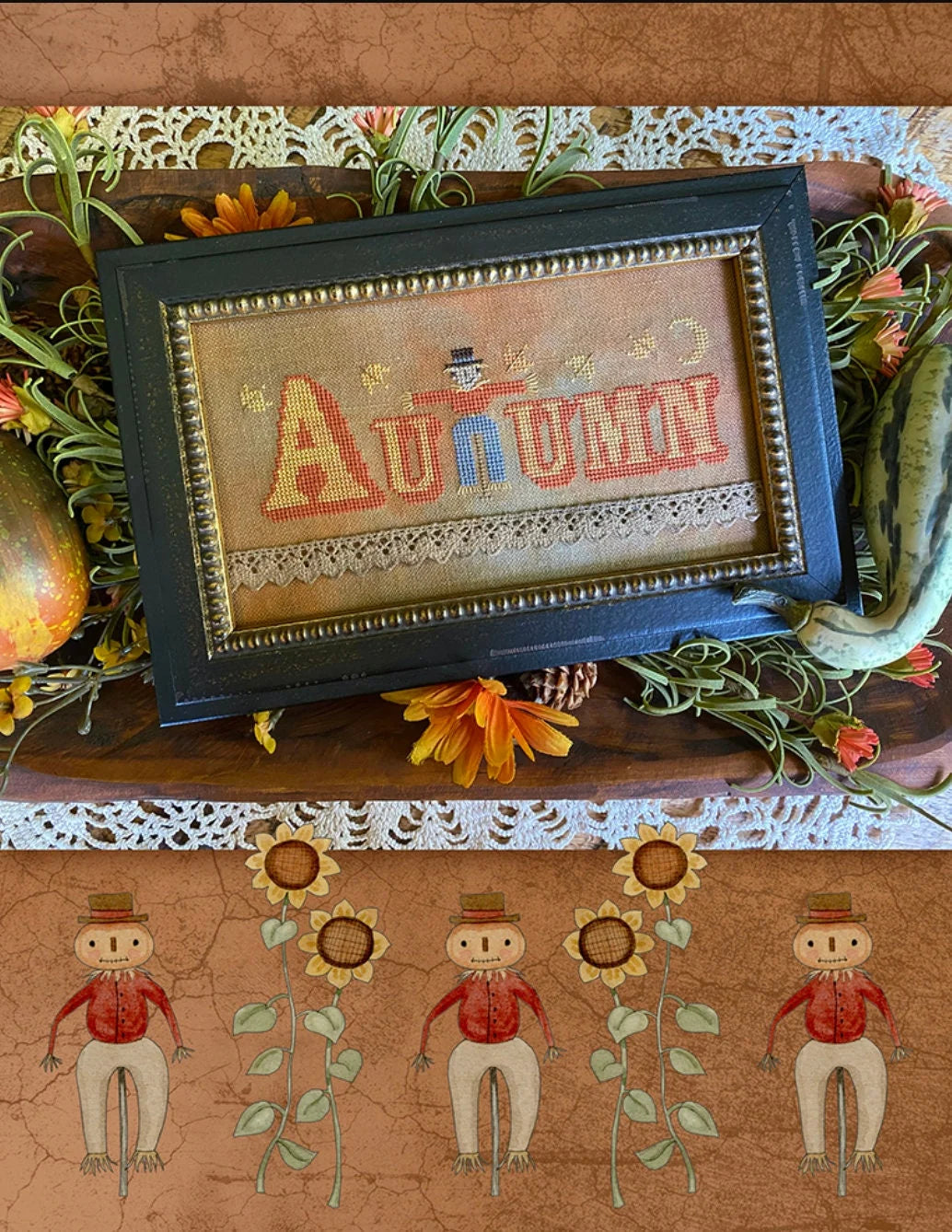 Hello Autumn ~ Teresa Kogut ~ Fall Counted Cross Stitch Pattern