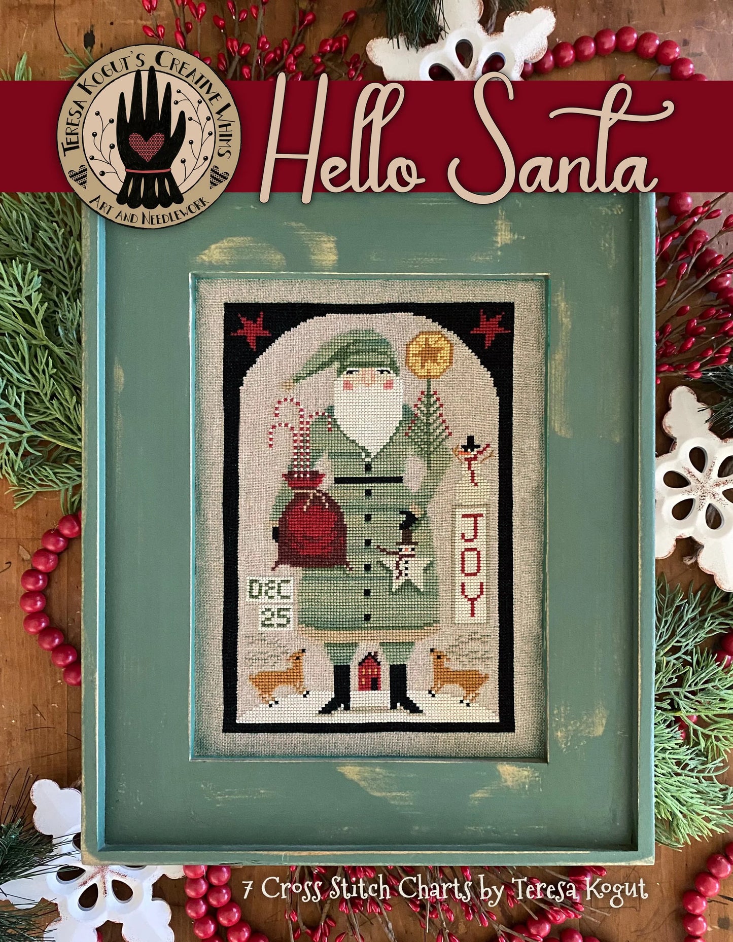 Hello Santa ~ Teresa Kogut ~ Cross Stitch Pattern