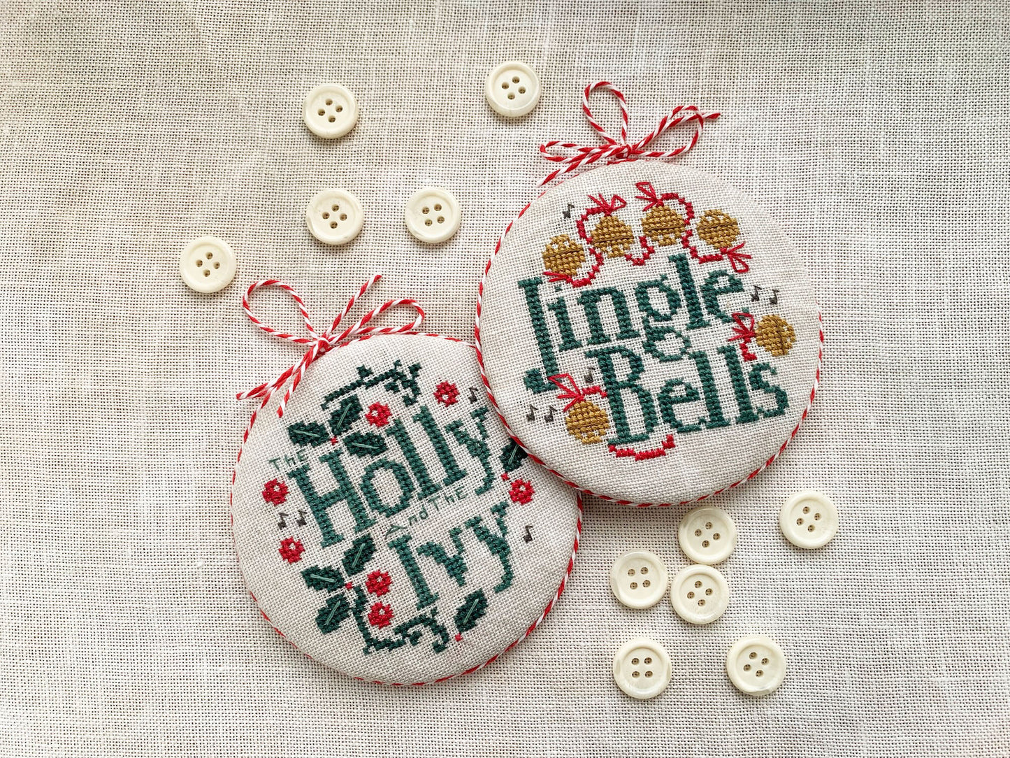Joyful Christmas Ornaments 2026 ~ Stitches By Ethel ~ Cross Stitch Pattern ~ Needlework Marketplace 2026