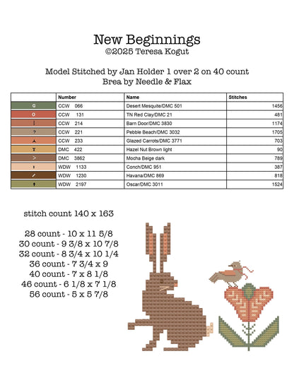 New Beginnings ~ Teresa Kogut ~ Cross Stitch Pattern