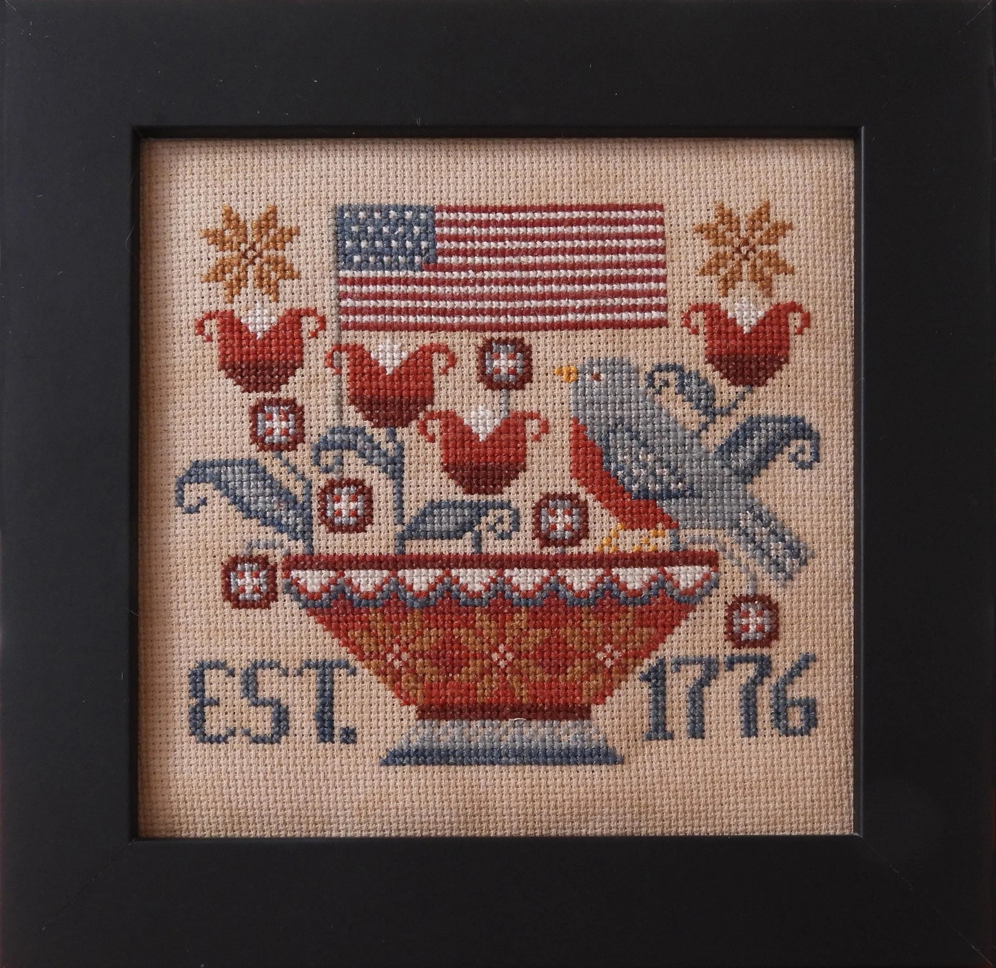 Patriotic Tweet ~ Teresa Kogut ~ Cross Stitch Pattern