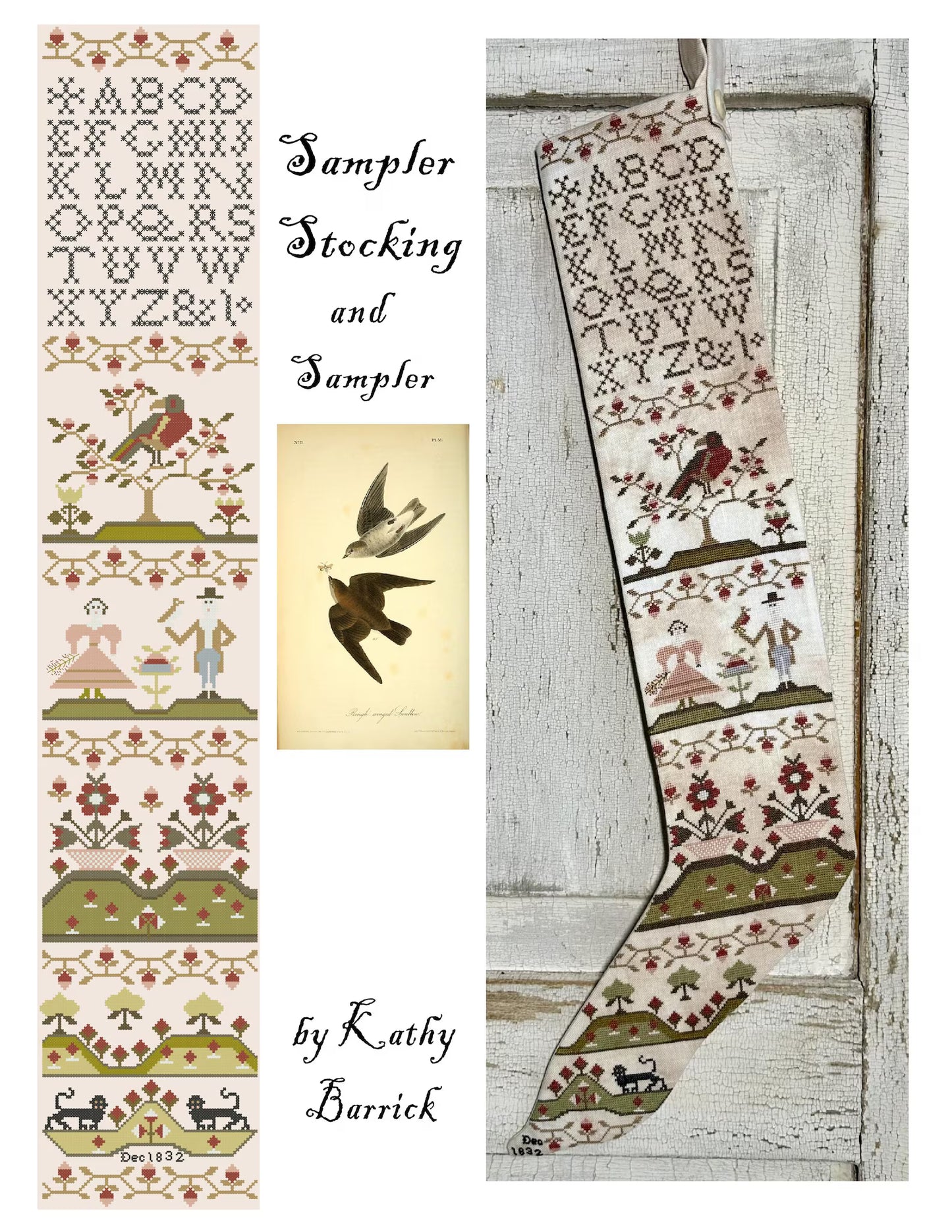 Sampler Stocking & Sampler ~ Kathy Barrick ~ Cross Stitch Pattern