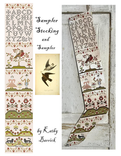 Sampler Stocking & Sampler ~ Kathy Barrick ~ Cross Stitch Pattern